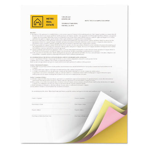 Revolution Carbonless 4-part Paper, 8.5 X 11, White/canary/pink/goldenrod, 5,000/carton