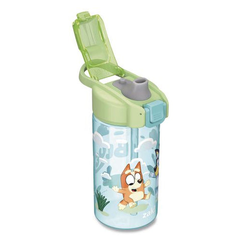 Jubilee Plastic Water Bottle, Bluey, 16 Oz, Blue/green