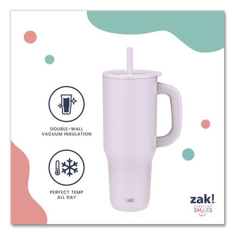 Sutton Stainless Steel Double Wall Insulated Tumbler. 40 Oz, Smoky Lilac
