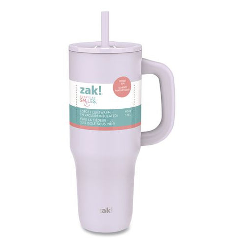 Sutton Stainless Steel Double Wall Insulated Tumbler. 40 Oz, Smoky Lilac
