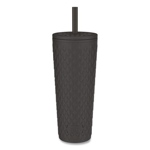 Cora Stainless Steel Double Wall Insulated Tumbler, 24 Oz, Ebony