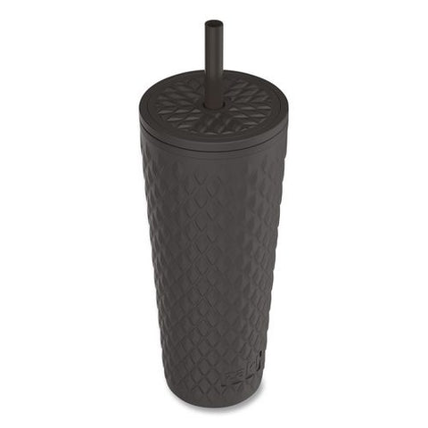 Cora Stainless Steel Double Wall Insulated Tumbler, 24 Oz, Ebony