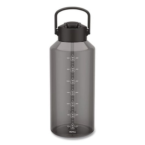 Liberty Plastic Water Bottle, 64 Oz, Ebony