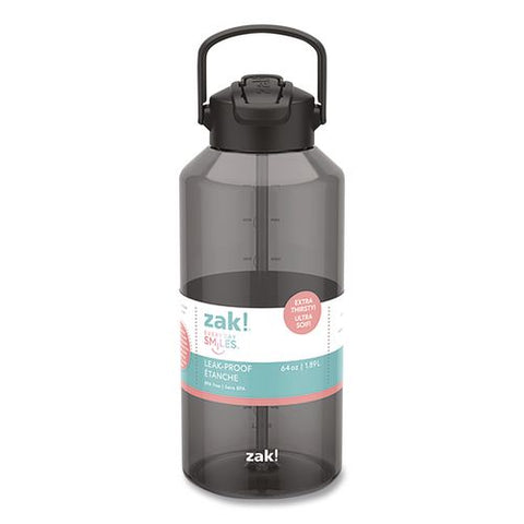 Liberty Plastic Water Bottle, 64 Oz, Ebony