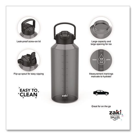 Liberty Plastic Water Bottle, 64 Oz, Ebony