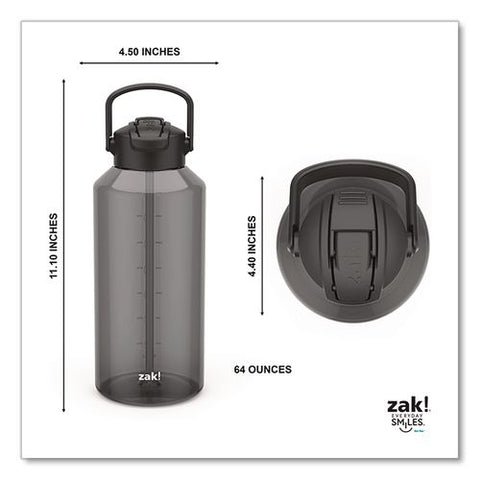 Liberty Plastic Water Bottle, 64 Oz, Ebony