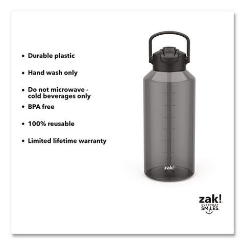 Liberty Plastic Water Bottle, 64 Oz, Ebony