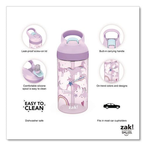 Atlantic Plastic Water Bottle, 16 Oz, Fanciful Unicorn