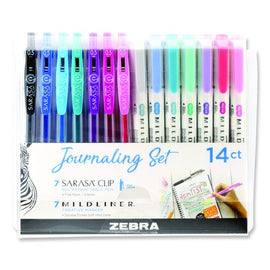 Mixed Writing Set, (7) 0.5 Mm Gel Pens, (7) 1 Mm/4 Mm Bullet/chisel-tip Markers, Assorted Colors