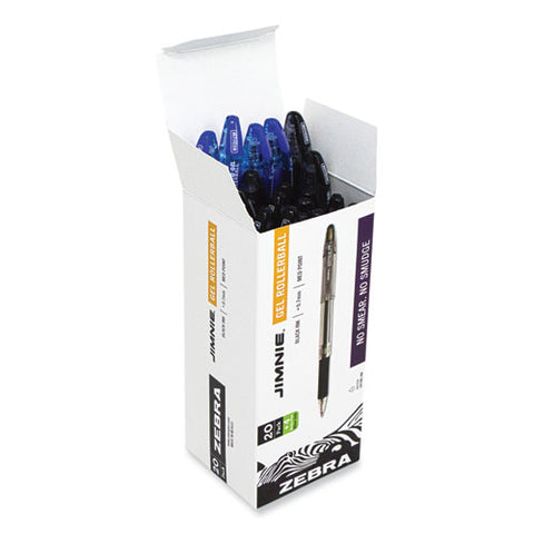 Jimnie Gel Pen Value Pack, Stick, Medium 0.7 Mm, Black Ink, Clear/black Barrel, 24/box