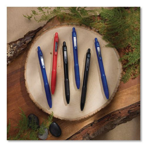 Z-grip Recycled Retractable Ballpoint Pen, Medium 0.7 Mm, Blue Ink, Blue Barrel, Dozen