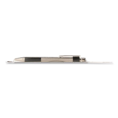 F-301 Ballpoint Pen, Retractable, Fine 0.7 Mm, Black Ink, Stainless Steel/black Barrel
