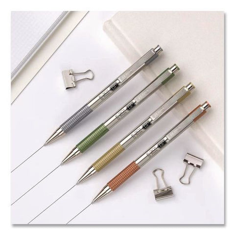 F-301 Signature Series Earthy Tones Ballpoint Pen, Retractable, Fine 0.7 Mm, Black Ink, Assorted Earthy Tones Barrel, 4/pack