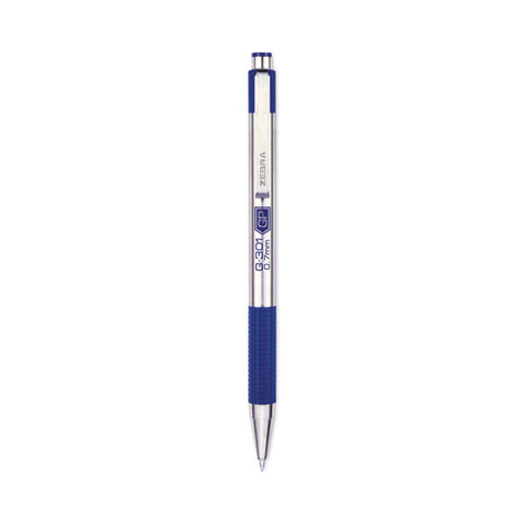 G-301 Gel Pen, Retractable, Medium 0.7 Mm, Blue Ink, Stainless Steel/blue Barrel, 2/pack