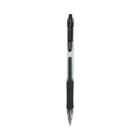 Sarasa Dry Gel X20 Gel Pen, Retractable, Bold 1 Mm, Black Ink, Clear/black Barrel, 12/pack