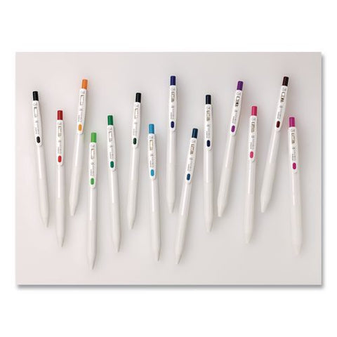 Sarasa R Gel Pen, Retractable, Extra Fine 0.4 Mm, Assorted Ink Colors, White Barrels, 14/pack