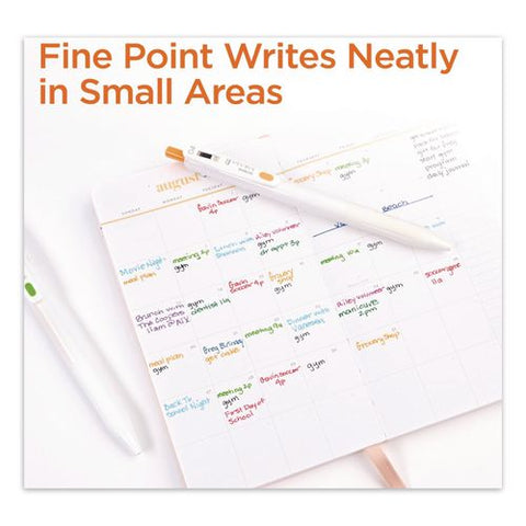 Sarasa R Gel Pen, Retractable, Extra Fine 0.4 Mm, Assorted Ink Colors, White Barrels, 14/pack