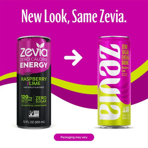 Zero Sugar Naturally Sweetened Energy Drink, Raspberry Lime, 12 Oz Can, 12/carton